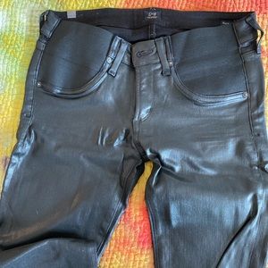 citizens of humanity maternity leatherette jeans